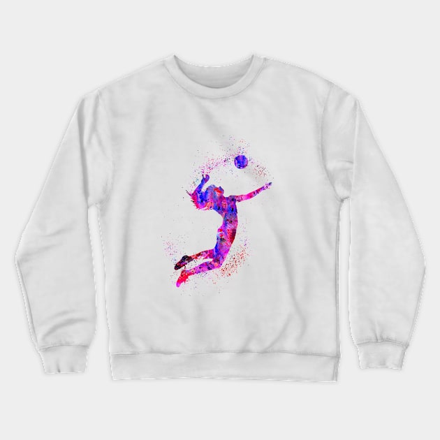 Volleyball girl Crewneck Sweatshirt by RosaliArt